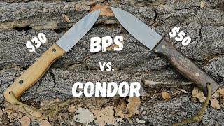 BPS Knives B1 vs Condor Bushlore How similar are these two bushcraft knives [upl. by Bowden406]