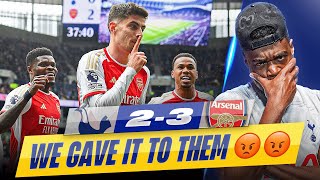 IM SEETHING 🤬 Tottenham 23 Arsenal EXPRESSIONS REACTS [upl. by Savil615]