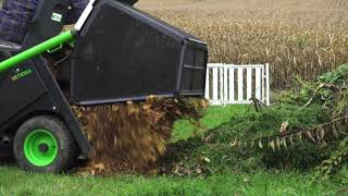 Etesia Hydro 80 Ride on Mower Collecting Leaves [upl. by Alyson39]