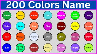 Amazing Colors Name  200 Color Names You Need to Know [upl. by Elva247]