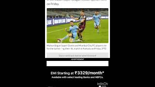 mohun bagan vs mumbai cityindian super league gamesmohun bagan super giant vs mumbai city [upl. by Nnaarat]