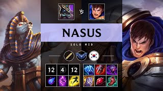 Nasus Mid vs Garen Dominating  KR Diamond Patch 1419 [upl. by Eeima]