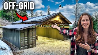 Adding SOLAR POWER To Our OffGrid CONTAINER Shop [upl. by Yllil]