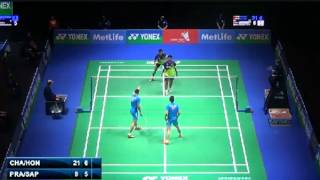 R16  MD  APratama  RASaputra vs Chai B  Hong W  2014 All England Badminton Open [upl. by Yuhas]