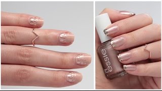 ❥ NAIL ART ROSE GOLD  Simple Rapide et Chic [upl. by Aerol]