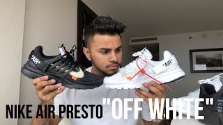 OFF WHITE Nike Air Presto Black amp White quotPolar Oppositesquot Review  On Feet [upl. by Yrtnahc]