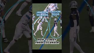 Jameson Williams beats Trevon Diggs press coverage dallascowboys detroitlions nfl [upl. by Kariotta633]