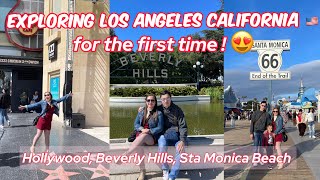 EXPLORING LOS ANGELES CA 🇺🇸FOR THE FIRST TIME 😍  hollywood losangeles beverlyhills stamonica [upl. by Aneleiram]