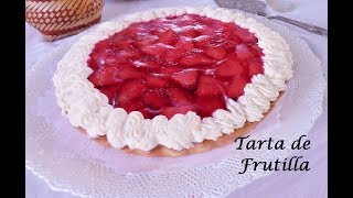 Tarta de frutilla rellena con crema pastelera [upl. by Asena317]