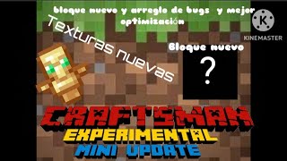 nueva actualización de Craftsman experimental mini UPDATE [upl. by Enyahc216]