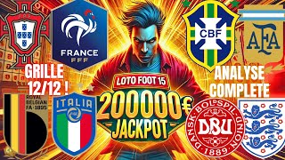 PRONOSTICS Loto Foot 12 LIGUE DES NATIONS  200 000€ à GAGNER  Grille Parions Sport N°104 [upl. by Adihsaar]