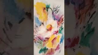 Watercolour flowers 💐 Olga Russu [upl. by Aicila]