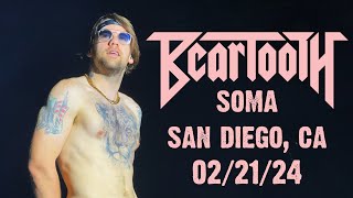 BEARTOOTH Performing Live At SOMA In San Diego CA The North American Tour 2024 beartooth [upl. by Galanti]