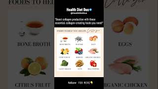 Boost your collagen production with these foods  HealthDietDuo shorts [upl. by Karame67]