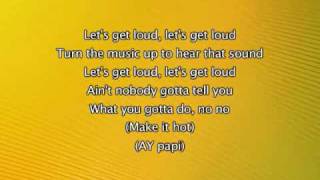 Jennifer Lopez  Lets Get Loud Lyrics In Video [upl. by Einniw]