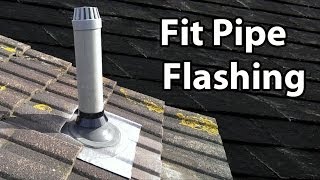 How to Install a soil PIPE FLASHING  Fit a Lead Slate [upl. by Reine]