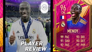 UNA DE LAS MEJORES CARTAS DE FIFA 22 ¿VALE LA PENA EL SBC  MENDY FUTTIES 96 REVIEW  FIFA 22 [upl. by Nilrak]