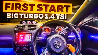 CRAZY 14 TSI BIG TURBO SCIROCCO 💥 FIRST START UP [upl. by Luba]