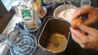 Making home made bread with Panasonic Breadmaker [upl. by Anitsirc]