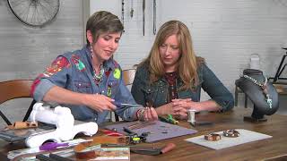 Create a leather cuff design on Beads Baubles and Jewels with Candie Cooper 27112 [upl. by May]