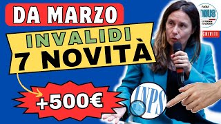 🔴 INVALIDI PARZIALI e TOTALI 👉 7 NOVITÀ MARZO 2024 ➡ IMPORTI INCREMENTI PENSIONE ADI BONUS CAREGIVER [upl. by Saffier358]