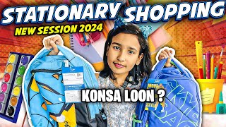 Stationery shopping for new session 2024  Confused on bags  learnwithpari stationery [upl. by Atem]