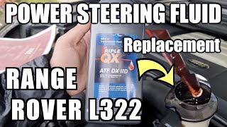 RANGE ROVER Power Steering FLUID replacement [upl. by Eissac]