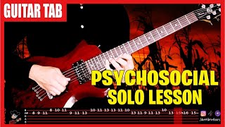 Slipknot  Psychosocial【 GUITAR SOLO LESSON 】 [upl. by Aoht]