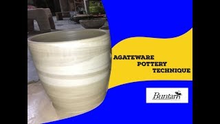 Agateware Pottery Technique [upl. by Mayrim]