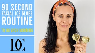 90 Second Facial Ice Globe Routine To Do Each Morning [upl. by Roz]