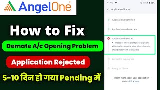 Angel one application rejected problem solve  angel one kyc verification Problem [upl. by Ilajna180]