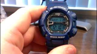 Blue Mudman G9000MX2  Casio GShock Watch Review Video [upl. by Giacinta]