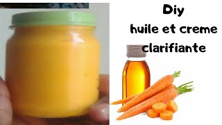 Diy huile et creme eclaircissante bioa la carotte teint eclatant [upl. by Rehpotsrihc]