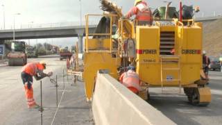 Slipforming Central Median Barrier On N7 [upl. by Stonwin534]