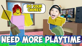 Roblox Need More Playtime Kaven has to do Chores [upl. by Fanning]