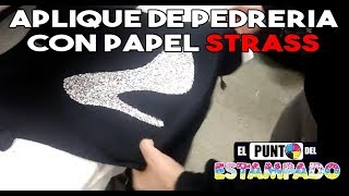 APLIQUE DE PEDRERIA CON PAPEL STRASS PASO A PASO [upl. by Miko]