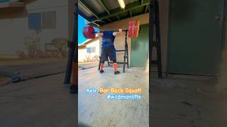 Axle Bar Back Squat wildmanlifts [upl. by Lleznod]