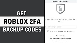 How To Get Backup Code for 2 Step Verification Roblox EASY Tutorial [upl. by Kincaid330]