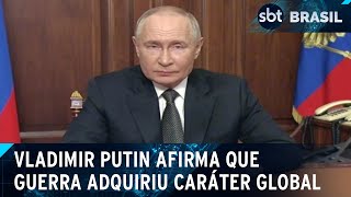 Putin diz que guerra adquiriu caráter global e revela míssil hipersônico  SBT Brasil 221124 [upl. by Kumagai]