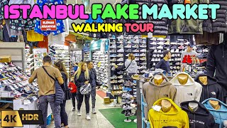 Istanbul Fake Market Walking Tour Kadikoy Bazaar of Bargains  4K HDR 60fps [upl. by Abe]