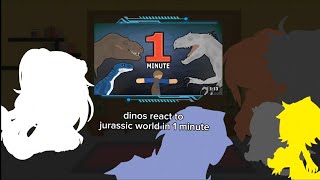 dinos React Jurassic world in 1 minute  SlicK [upl. by Ibrek]