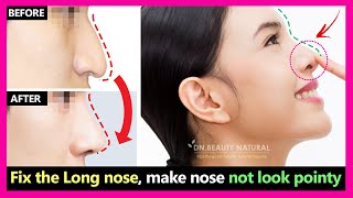 Fix long nose Reduce the length of the nose size make your nose not look pointy  Nose exercises [upl. by Aman]