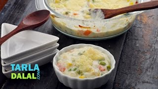 Baked Vegetable Au Gratin by Tarla Dalal [upl. by Ynnob534]