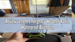 Review venleft Emergency Weather Radio Waterproof Bluetooth Portable AMFMNOAA Weather Radio 5000 [upl. by Asilegna106]