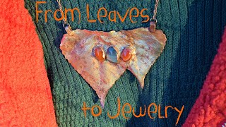 How to Make Electroformed Copper Jewelry with Poplar Leaves [upl. by Aerdua]