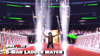 WWE 2K23  8man Ladder match  Orton Ali Bret Karrion mansoor HBK Triple h amp Jake [upl. by Durkin]