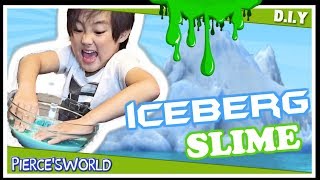 ICEBERG SLIME CHALLENGE how to make DIY slime tutorial video cracking slime recipe part 2 [upl. by Aicat589]