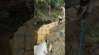 Concrete bag retaining wall update [upl. by Akemal679]