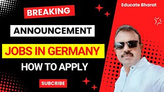 Jobs in Abroad  Jobs in Germany  युवकयुवतींनो जर्मनीमध्ये नोकरी हवी आहे का  Jobs opportunities [upl. by Oad148]