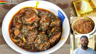 Best Cow Tripe Stew Recipe With Tomato amp Kontomire Taro leaves Your Family Will Ask For More [upl. by Delastre]